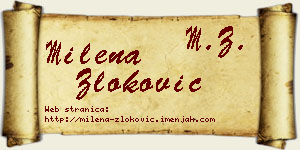 Milena Zloković vizit kartica
